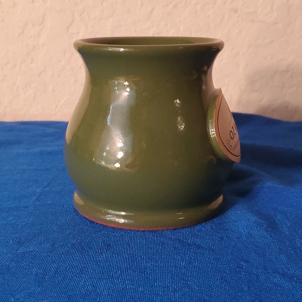 Oz Winery handmade clay pottery coffee mug tea cup unisex green collectible - Picture 4 of 7